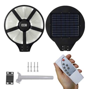 Imagem de Luminaria Refletor Solar Ovni 360 graus Ufo Sensor Movimento Iluminaçao Publica Rua Rodovia Estrada Pista Avenida