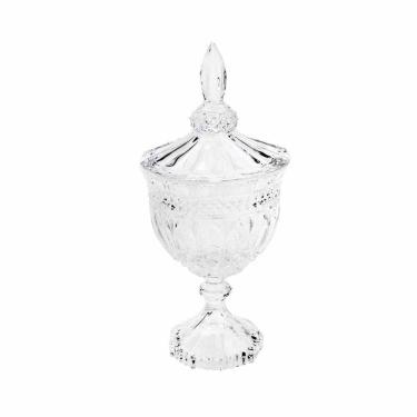 Imagem de Potiche Bomboniere C- Pé De Cristal Brandon Lyor 24,5×11,5cm