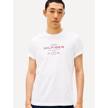 Imagem de Camiseta Tommy Hilfiger Masculina Center New Stack Branca-Masculino