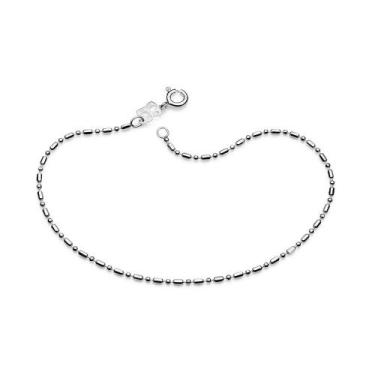 Imagem de Tornozeleira Canutilhos Prata Maciça 925 Rommanel 850121 Cor:Prata, Pr