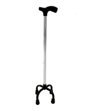 Imagem de Bengala Bastão 4 Pontas Alumínio Adulto Idoso Regulável 100kg - Agilit