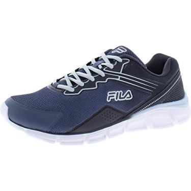 Imagem de Fila Tênis de corrida feminino Memory Vernato 6 Fitness Cinza, Azul-marinho/branco, 38