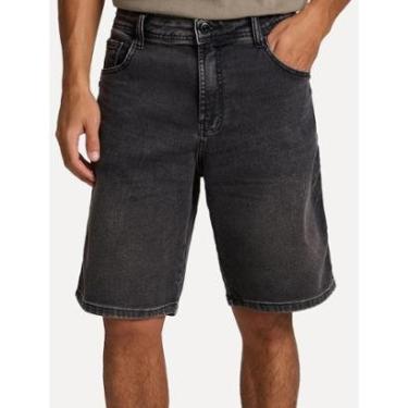 Imagem de Bermuda John John Jeans Masculina Regular Cerrillos Preta-Masculino