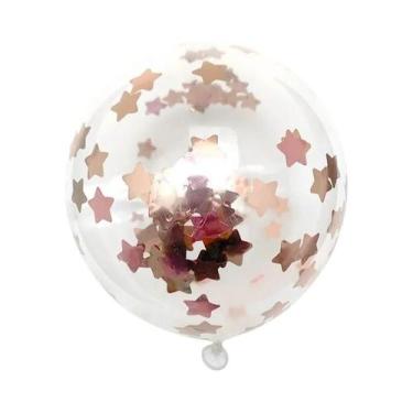Imagem de Balões De Látex Transparentes Com Glitter Dourado 5/10/20pcs Para Deco