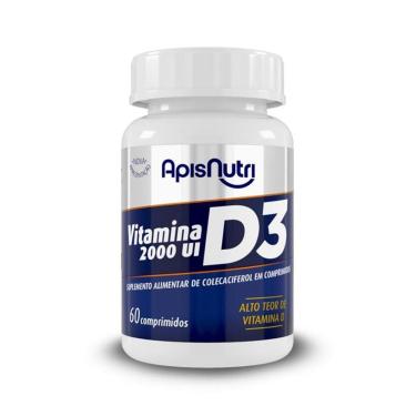 Imagem de Vitamina D3 Colecalciferol 2000UI Apisnutri 60 cápsulas 280mg-Unissex