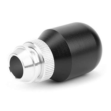 Imagem de Maçaneta telescópica ajustável, cabeça de mudança de mudança em liga de alumínio fosco preto, universal para carro