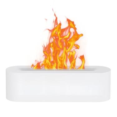 Imagem de Difusor de Chamas Umidificador Auto Desligamento 150ml Óleo Essencial 3 Modos Timer Silencioso Luz Noturna Simuladas 7 Cores Ar USB para Lar Quarto Es