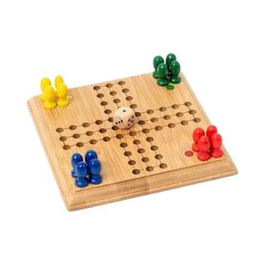 Imagem de Tabuleiro De Xadrez Mini De Madeira 12x12cm, Jogo Educacional De Intel