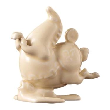 Imagem de Ｂｅｓｇａ Incensário em forma de pequeno cavalo, miniatura de estatueta de animal para mesa, porta-incenso para quarto e lareira, Bege