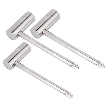 Imagem de WALFRONT 3 Pçs Truss Rod Chave Ferramentas de Guitarra Ajuste L Forma Truss Rod Metal Hex Chave Ferramenta 7mm/8mm/6.35mm para Manutenção da Guitarra (Prata)