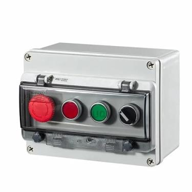 Imagem de ONECMN Caixa de botão de botão de plástico caixa de controle de interruptor Start Stop impermeável ao ar livre capa protetora de autorredefinição industrial (44)