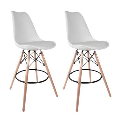Imagem de Conjunto 2 Banquetas Saarinen Empório Tiffany Branco - Seatco