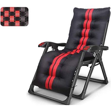 Imagem de ONDHGFBGB Espreguiçadeira/Zero cadeiras de pátio, espreguiçadeiras grandes dobráveis e portáteis para praia, acampamento, jardim, espreguiçadeira
