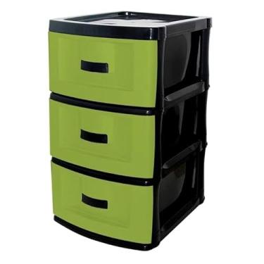 Imagem de GAVETEIRO GRANDE DE 3 GAVETA(Verde)