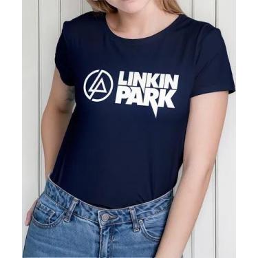 Imagem de Camiseta Camisa Feminina Masculina Adulto Algodão Banda de Rock Linkin