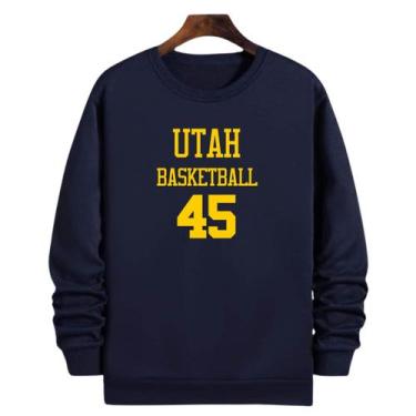 Imagem de Blusa Moletom Gola Basquete Utah Basketball número 45 - Loja Click Cam