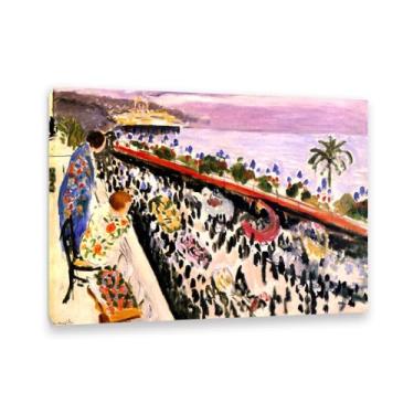 Imagem de Henri Matisse Canvas Wall Art Festival of Flowers Prints Famosa reprodução de pintura a óleo decoração de parede para sala de estar banheiro Henri Matisse pôster moldura 42 x 30 cm (17 x 12 pol)