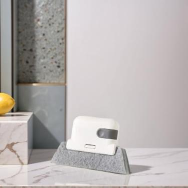 Imagem de Escova de limpeza de trilho de janela com alça destacável, ferramenta de limpeza de fenda e ranhura para porta deslizante, peitoril de janela, trilho, pequenas lacunas e cantos (1 peça)