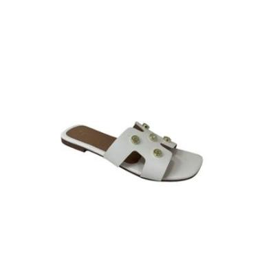 Imagem de Sandália Rasteira Feminina Tacha Metalizado-Feminino