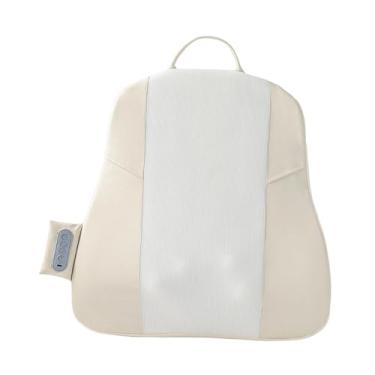 Imagem de MotiveTech Almofada de massagem aquecida para as costas, ideal para usar em cadeiras de escritório, com função de aquecimento e suporte para os tecidos profundos, Bege