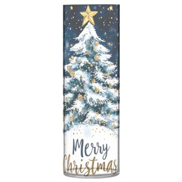 Imagem de Qilmy Vaso de árvore de Natal e estrelas para flores, vaso de belas artes, decoração de casa para escritório, sala de jantar, sala de estar, casamento163