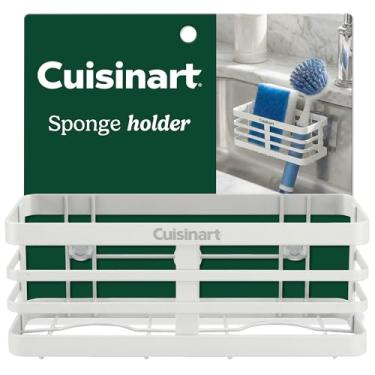 Imagem de Suporte de esponja Cuisinart para pia de cozinha — Suporte de pia de metal com ventosas triplas, organizador de pia de cozinha, organização e armazenamento de esponjas, escovas, sabão e acessórios de