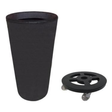 Imagem de Kit Vaso De Planta 73cm E Suporte De Chão Com Roda - Alpe & Aritana, P