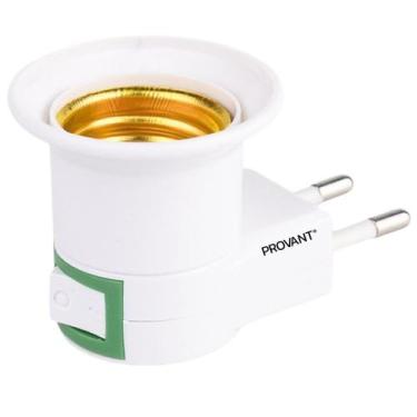 Imagem de Bocal Para Lampada Tomada Soquete E27 com Botão Liga Desliga - NoBrand