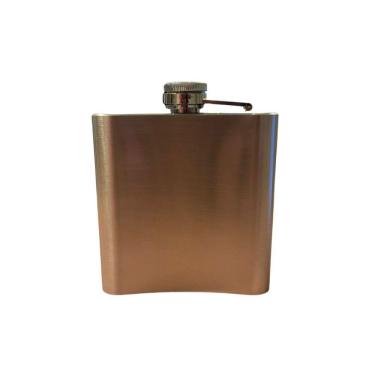 Imagem de Cantil Whiskeira De Bolso Em Aço Inox 6 Oz Porta Bebidas 180ml