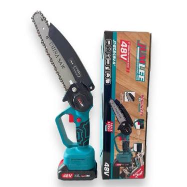 Imagem de Mini Motoserra Eletrica Portatil A Bateria 48v 10000 Mah Recarregável 