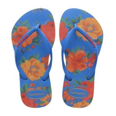 Imagem de Chinelo Feminino Havaianas Slim Summer Bliss Azul - 4149-Feminino