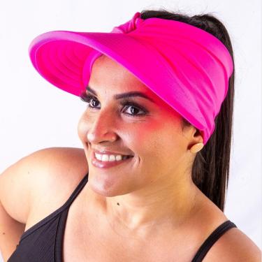Imagem de Viseira Turbante com Proteção UV 50+ Rosa Florescente-Feminino
