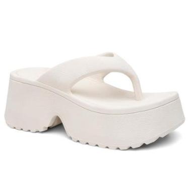 Imagem de Sandália Plataforma Feminina Estilo Chunky Salto Alto Confortável Solado Tratorado Fashion-Feminino