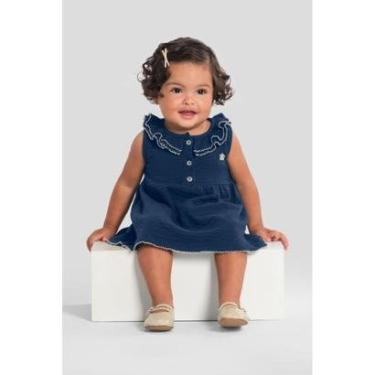 Imagem de Vestido bebê menina em cotton texturizado Mundi-Unissex