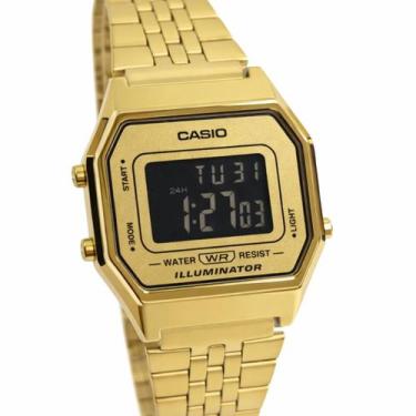 Imagem de Relógio Casio Digital Vintage Feminino Dourado LA680WGA-9BDF