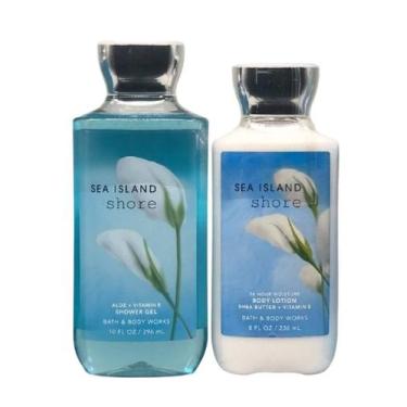 Imagem de Kit Presente Bath & Body Works Sea Island Shore Gel de Banho 300ml e L