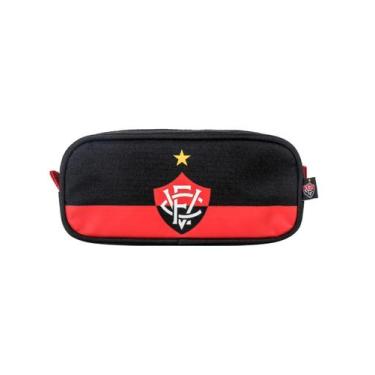 Imagem de Estojo Escolar Penal Duplo Futebol Time Vitória 16564 - Xeryus