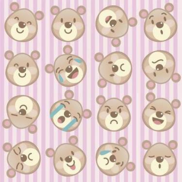 Imagem de Papel De Parede Infantil Ursinho Divertido - Drop de Casa