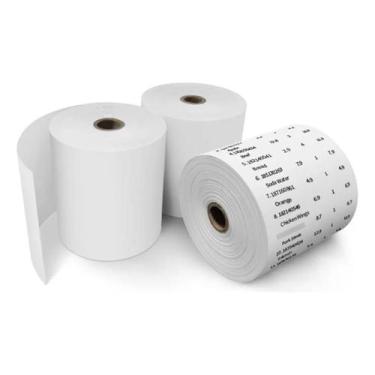 Imagem de 3 Bobinas Térmicas Branca 80X40 Para Cupom Fiscal E Pdv - C3tech