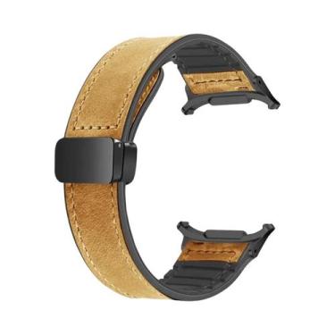 Imagem de Pulseira Magnética De Couro E Silicone De 47mm Para Samsung Galaxy Wat