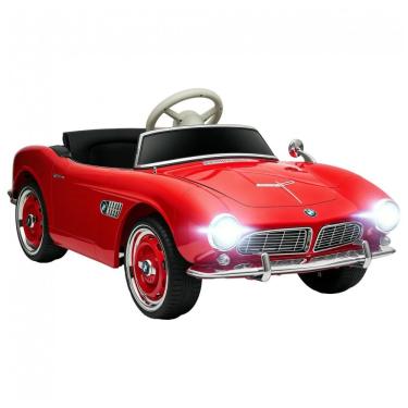 Imagem de Carro Elétrico Infantil Aosom BMW 507 Licenciado 12V Vermelho com Controle Remoto, Suspensão, Luzes LED, MP3 e Transporte Fácil – de 3 a 6