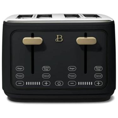 Imagem de Torradeira elétrica Beautiful 4 fatias preta com display digital touch, ranhuras largas autoajustáveis, controle de tostagem, 1800W, 110V
