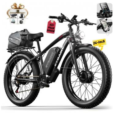 Imagem de Bicicleta Elétrica para Adultos EYBAIKC C5PRO Preto 5000W Pico Motor Duplo 52V
