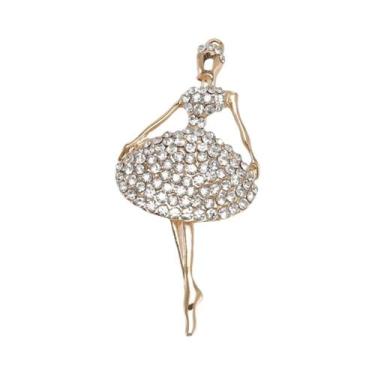 Imagem de Broches De Bailarina Para Mulheres, Alfinetes De Pérola E Strass, Aces