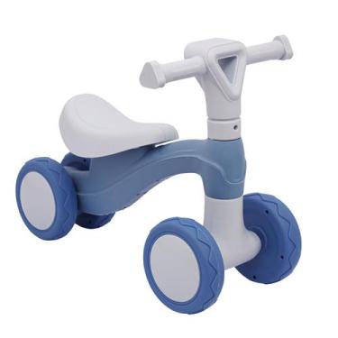 Imagem de Bicicleta Andador Equilíbrio Sem Pedal 4 Roda Zippy Toys - AZUL, Azul
