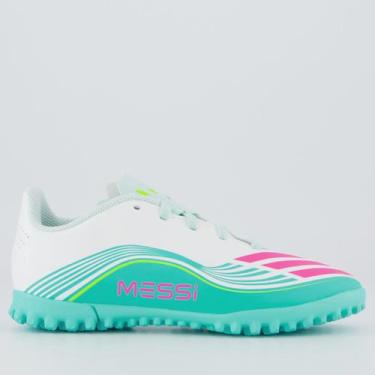 Imagem de Chuteira Adidas F50 Messi Club Society Juvenil Branca, 36