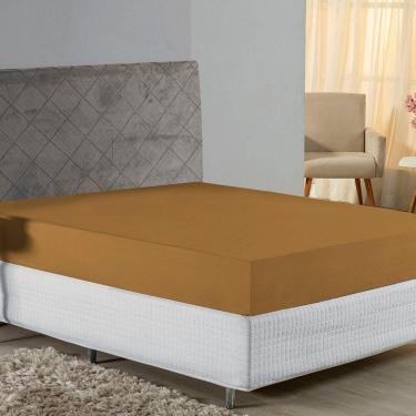 Imagem de Lençol Com Elástico Queen Nobre 1 Peça 30cm De Altura Malha 100% Algodão - Cobre