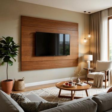 Imagem de Painel Ripado para Tv até 58 Polegadas 100% Mdf Madrid 160cm Naturale