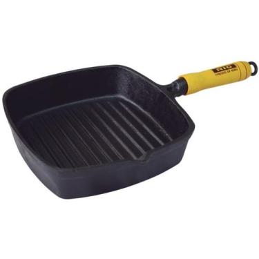 Imagem de Chapa Bifeteira Alta Grelhada Bistequeira De Ferro Fundido - RIG