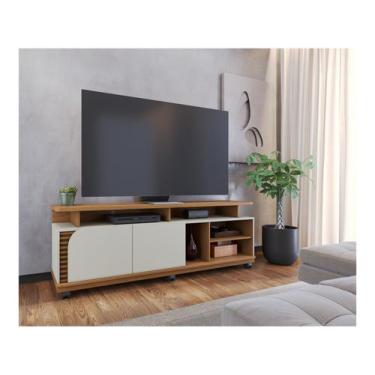 Imagem de Rack Bancada Tv 75 Pol 180 cm Jurere Colibri - Colibri Móveis, Freijó 